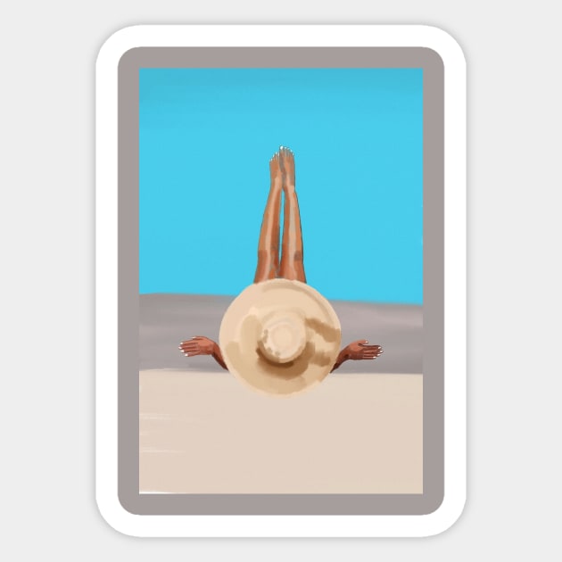 Poolside lounge Sticker by fistikci